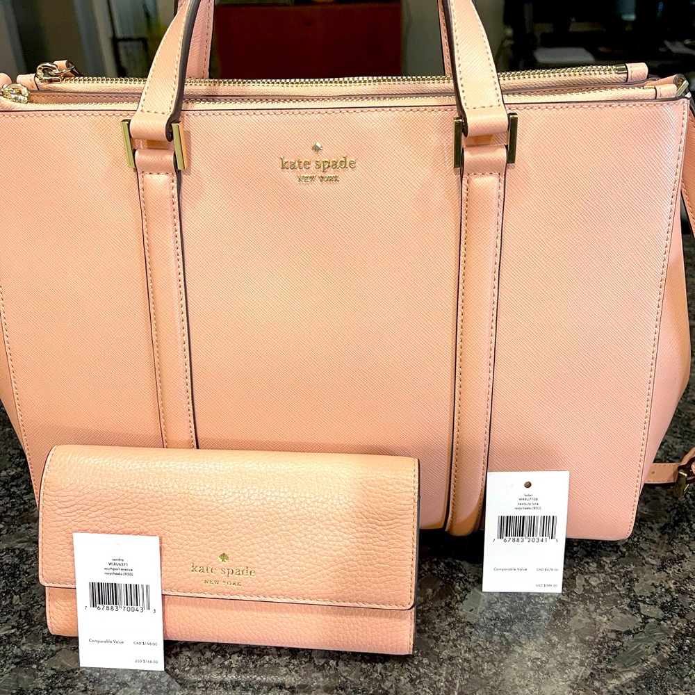 Kate spade rosy cheeks handbag /wallet NWT